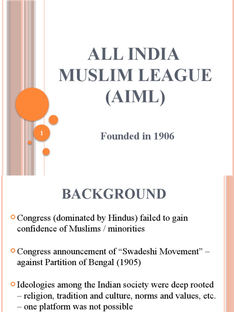 Formation of All India Muslim League | PDF | All India Muslim League ...