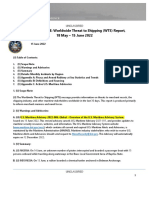 U.S. Navy Office of Naval Intelligence Worldwide Threat to Shipping (WTS) Report, 18  May to 15 June 2022