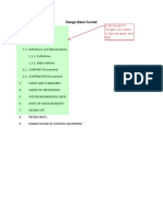 Design Basis Format: First Seven (7) Chapter Are Same in Specification and MR