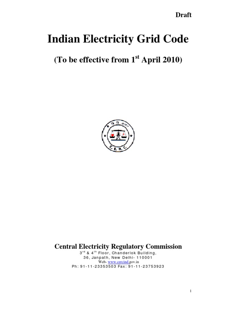Indian Electricity Grid Code Overview | PDF | Electrical Grid ...