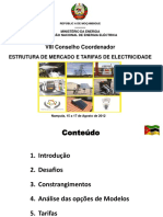 PT-Estrutura de Mercado e Tarifas de Electricidade-Ministério Da Energia