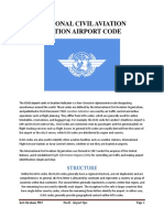 International Civil Aviation Organization Airport Code 1