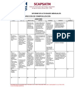 Informe de Actividades Mensuales Del Mes de Junio 2022