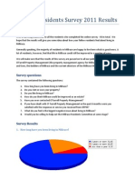 Millrace Residents Survey 2011 Results