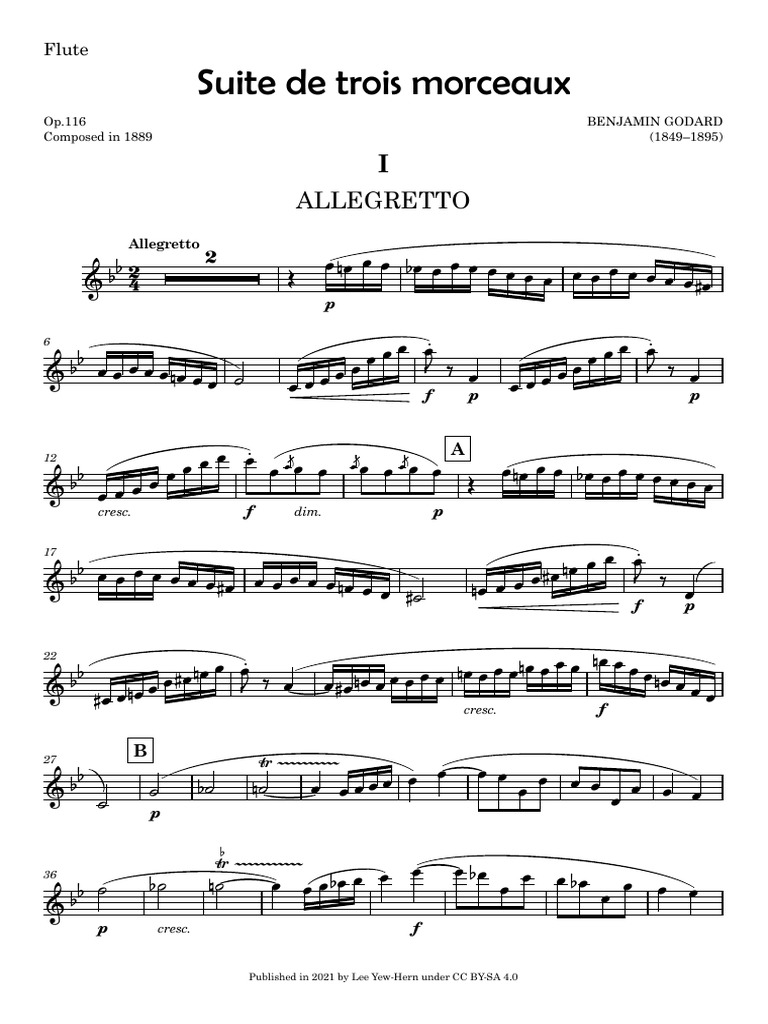 Suite Godard Flute Part Vers 2 PDF Waltzes Performing Arts