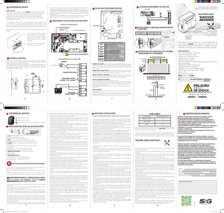 Manual Shocker Advance PDF Diodo emisor de luz Tornillo