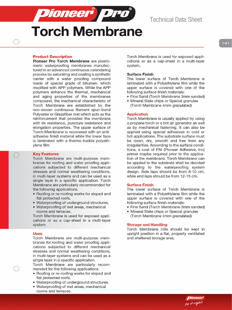 TDS Torch Membrane | PDF