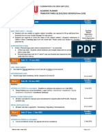 ERU Academic Planner for Trimester 3 2021/2022