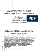 Legal Framework For Strike, Lockout, Lay-Off and Retrenchment