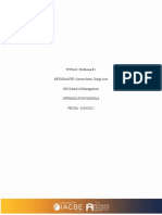 Problema # 1 Optimization Models