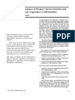 Comparative Performance of Farmers' Service Societies and Primary Agricultural Cooperative Credit Societies