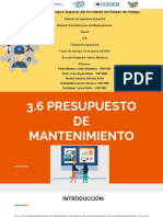 3.6. Presupuestos de Mantenimiento