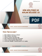 Din Kültürü Ve Ahlak Bilgisi 10: Ahlaki Tutum Ve Davranişlar