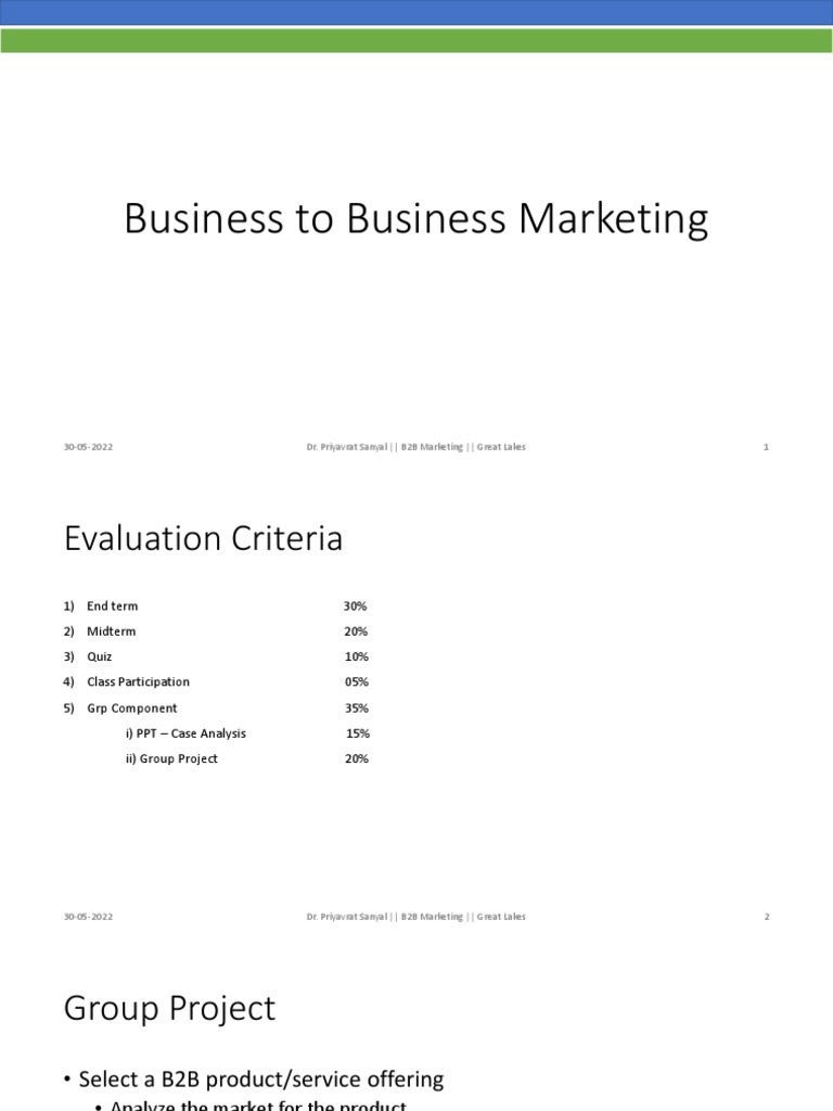 B2B Marketing Course Overview | PDF | Marketing | Market Segmentation