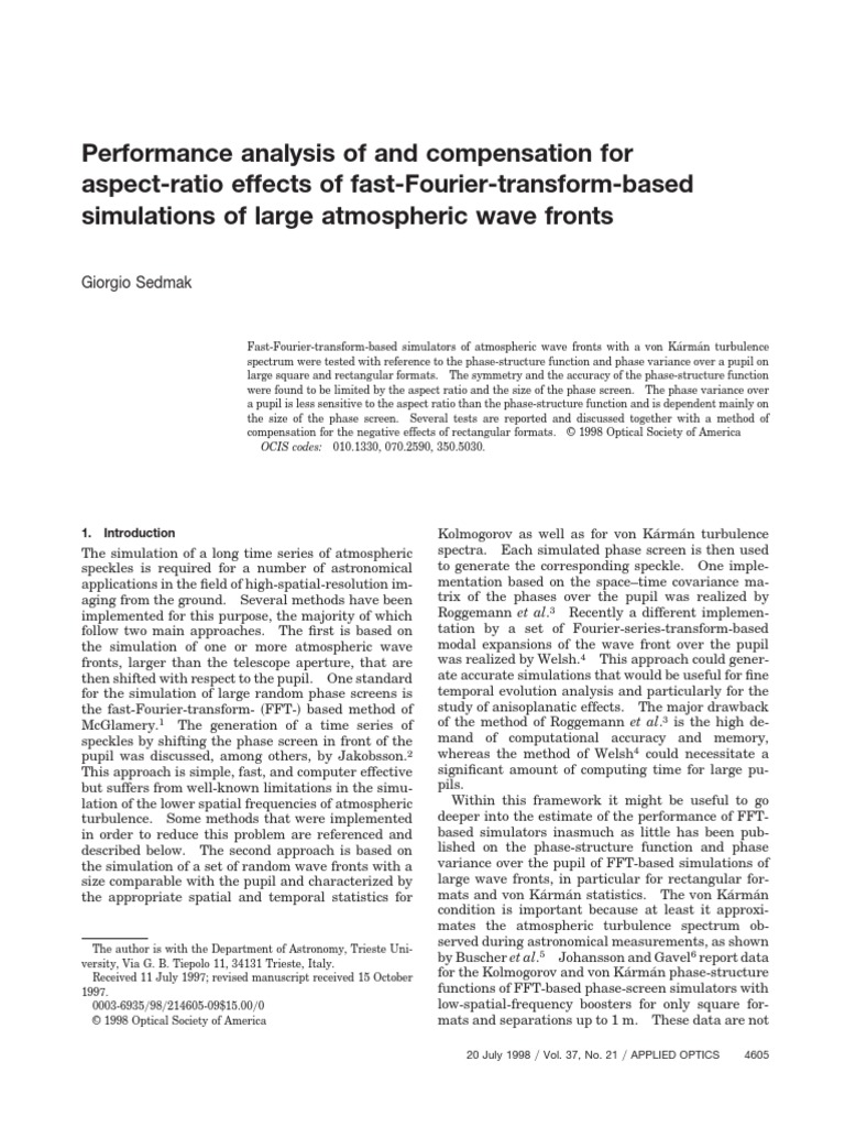 Performance Analysis of and Compensation For Aspect-Ratio Effects of ...