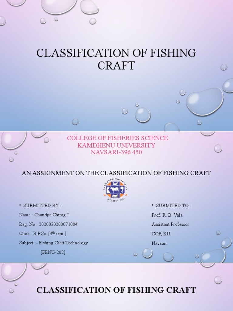 Classification of Fishing Craft PDF Ships Boats