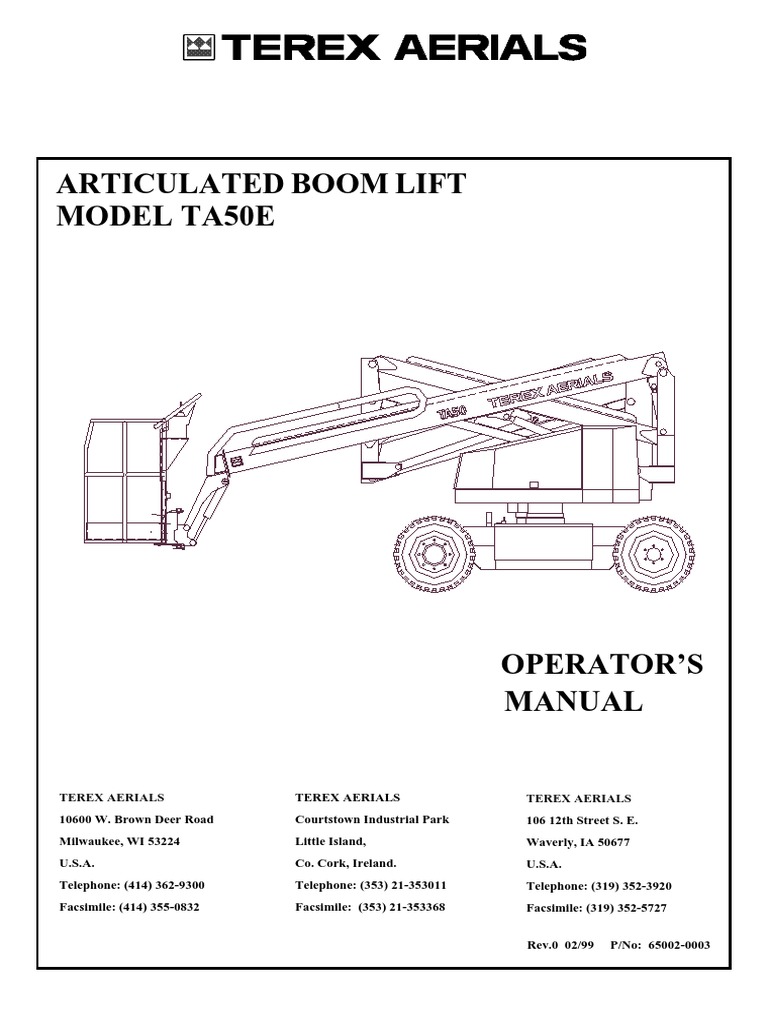 Terex Ta 50 e Oprat0r | PDF | Screw | Fax