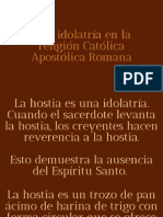 La Idolatría de La Hostia