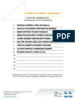 Lista de Candidatos