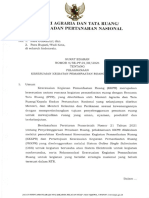 Surat Edaran TTG Pelaksanaan Kesesuaian Kegiatan Pemanfaatan Ruang Di Daerah