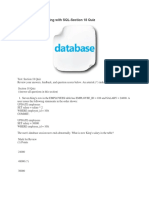 Database Programming With SQL Section 18 Quiz