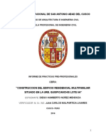 Informe de Practicas Pre Profesionales Ingenieria Civil Diego Nunez Mendoza