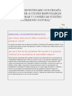 Nuestro Bicentenario Nos Desafía A Promover Acciones Responsables para Valorar Y Conservar Nuestro Patrimonio Natural