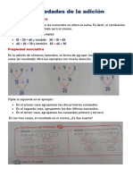 Propiedades de La Adicion - Sustraccion de Numeros