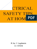 Electrical Safety Tips at Home: R Jay J. Lagdamin 12-STEM