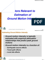 Estimating Ground Motion Intensity Factors