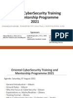 Oriental CyberSecurity Training and Mentorship Programme 2021 - Final