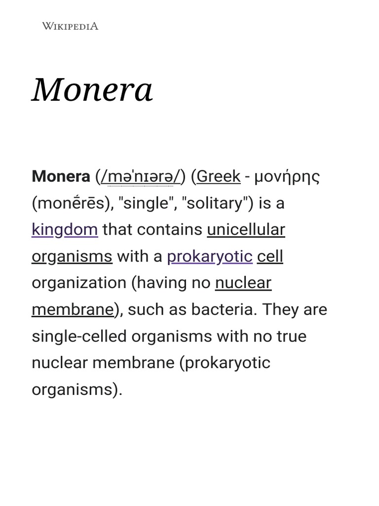 Understanding the Kingdom Monera | PDF | Organisms | Microorganism