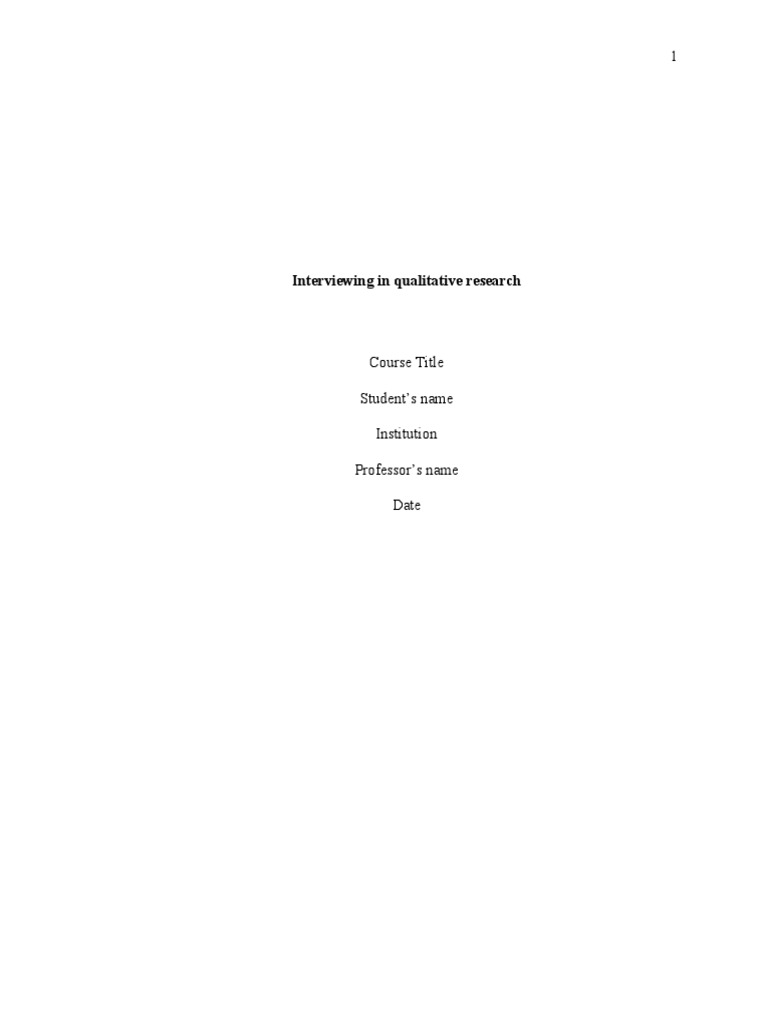 Interviewing In Qualitative Research Pdf Interview Qualitative