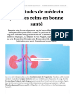 11 Habitudes de Médecin Pour Des Reins en Bonne Santé