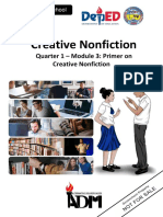 Quarter 1 - Module 3: Primer On Creative Nonfiction