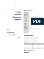 Project Charter Document Template