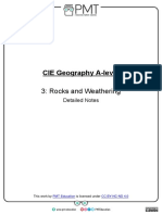 CIE Geography A-level: Rocks and Weathering Detailed Notes