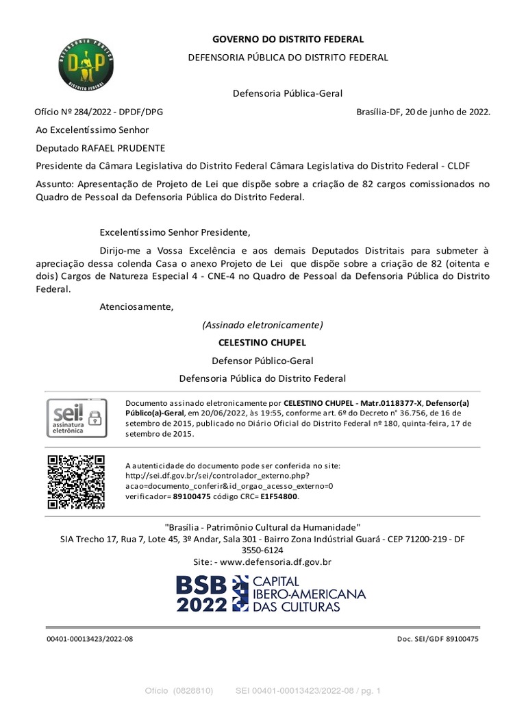 Tribunal Regional Eleitoral do Distrito Federal - Carta do 77º