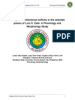 Analysis of Inflectional Suffixes in The Selected Poems of Luis G Dato: A Phonology and Morphology Study