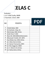 Kelas C: NO Peserta Urutan Presentasi