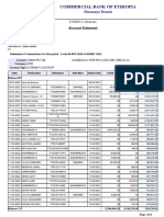 Commercial Bank of Ethiopia: Account Statement