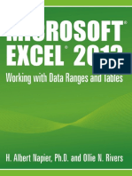 Microsoft Excel 2013 Working with Data Ranges and Tables by H. Albert Napier and Ollie N. Rivers