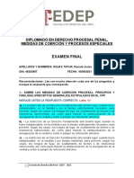 Diplomado en Derecho Procesal Penal - Examen Final