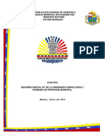 09.reforma Parcial #1 de La Ordenanza Sobre Ejidos y Terrenos de Propiedad Municipal Del Municipio Maturín (Enero 2014)