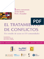 El Tratamiento de Conflictos (Un Estudio de Actas en 133 Comunidades)