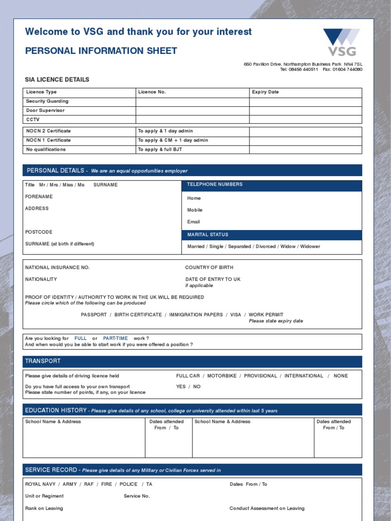 VSG Application Form 25-03-09 v2 | PDF | Crime & Violence | Crime Thriller