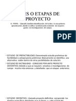 Fases o Etapas de Proyecto