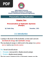 Pneumatics and Hydraulics: Chapter Two Pressurization of Hydraulic Systems (Pumps)