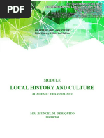 Local History and Culture: ACADEMIC YEAR 2021-2022