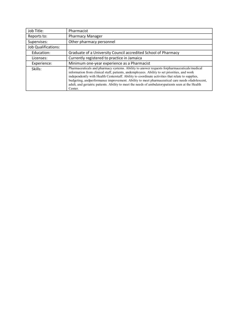 Job Descriptions | PDF | Business